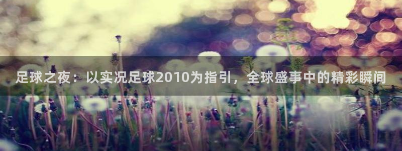 2006年世界杯：足球之夜：以实况足球2010为指引，全球盛事中的精彩瞬间