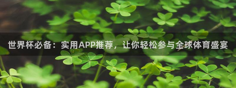 2026世界杯赛程：世界杯必备：实用APP推荐，让你轻松参与全球体育盛宴